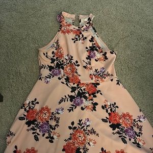 High neck line dress